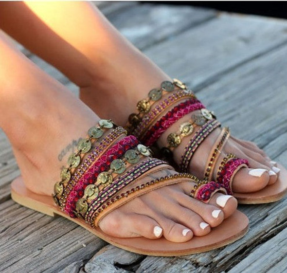 Summer Roman Sandals Sexy Women Beach Shoes Fashion Flat Sandal