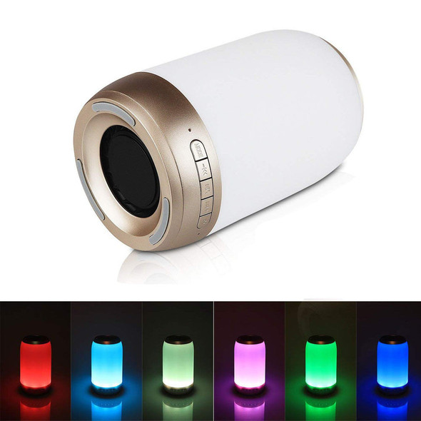 Night Light LED Wireless Speakers Bluetooth 4.2 Speakers with 6 Colors LED TF/USB Flash/ AUX/FM for Bluetooth Smart Device Phone Computer Laptop Tablet