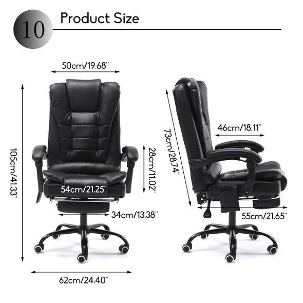 Leather Executive Swivel Chair for Gaming or Home Office