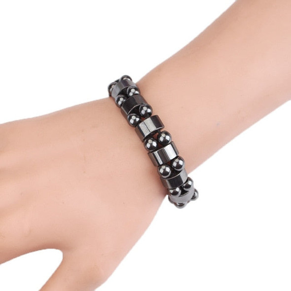 Natural Stone Bracelet Black Magnetic Hematite Bracelet for Men Women Fashion Charm Healthy Bracelets Jewelry Gift