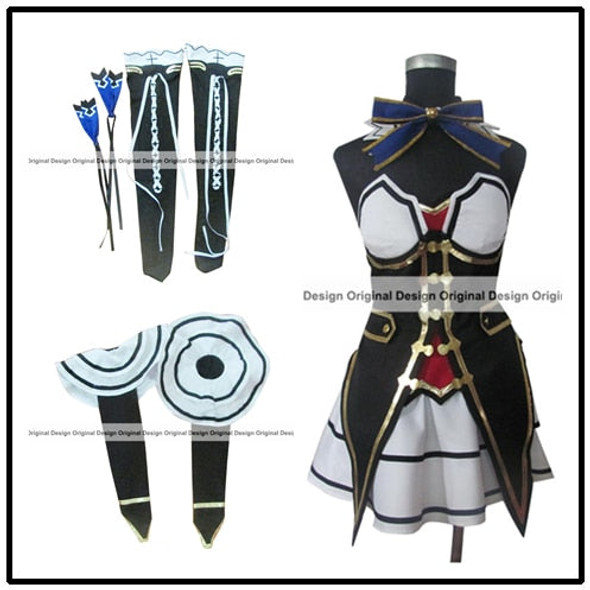 Hyperdimension Neptunia IF Mk2 Nepgear Neptune Noire Uni Black Purple White Heart Characters Cosplay Costume,Customized Accepted