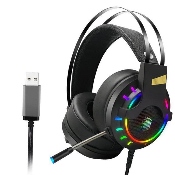 Gaming Headset LED Headphones USB Wired