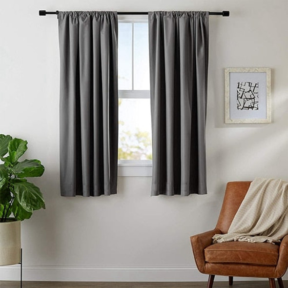 CDIY Blackout Short Curtains for Bedroom Kitchen Living Room Window Treatments Small Curtains