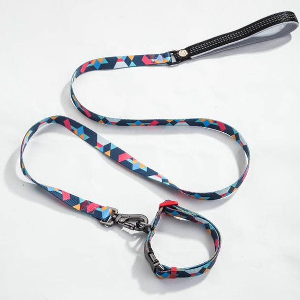 Fire & Ice Geometric Dog Collar