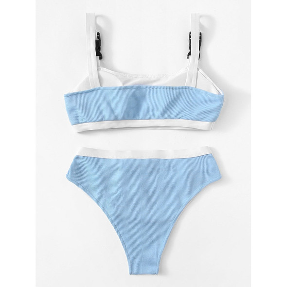 Contrast Trim Bikini Set