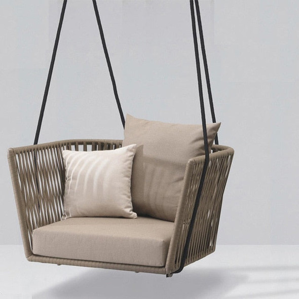 New PE Rattan Hanging chair swing indoor outdoor adult hanging chair sofa Nordic balcony rocking chair outdoor swing weaving
