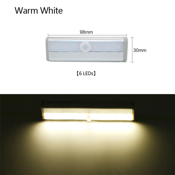 Wireless LED Under Cabinet Light PIR Motion Sensor Lamp
