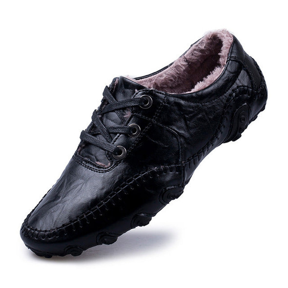 Fashion British Style Men Casual Shoes Sneakers Genuine Leather Men Shoes Outdoor Flats