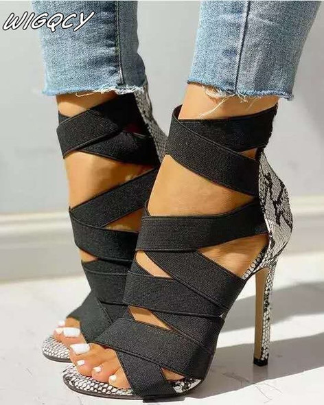 High Heels Gladiator Ankle Strap Peep Toe Stiletto Sexy Heels Summer Pumps