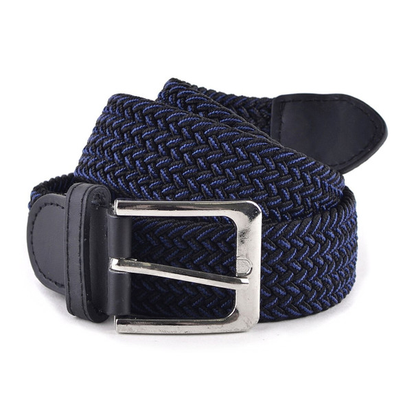 Men's Black & Blue Braided Elastic Belts