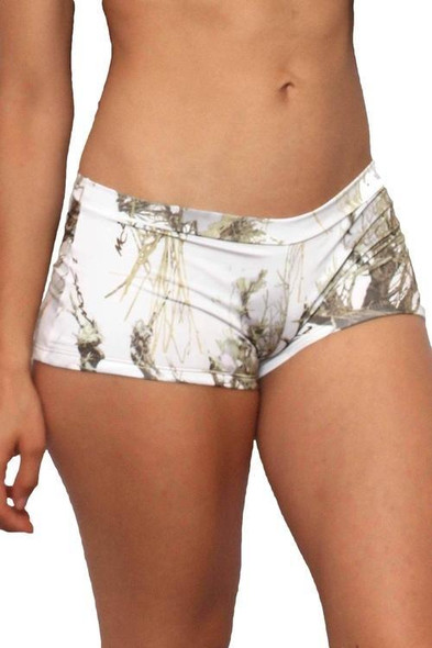 Women's White True Timber Hot Shorts Only Bikini Swimwear