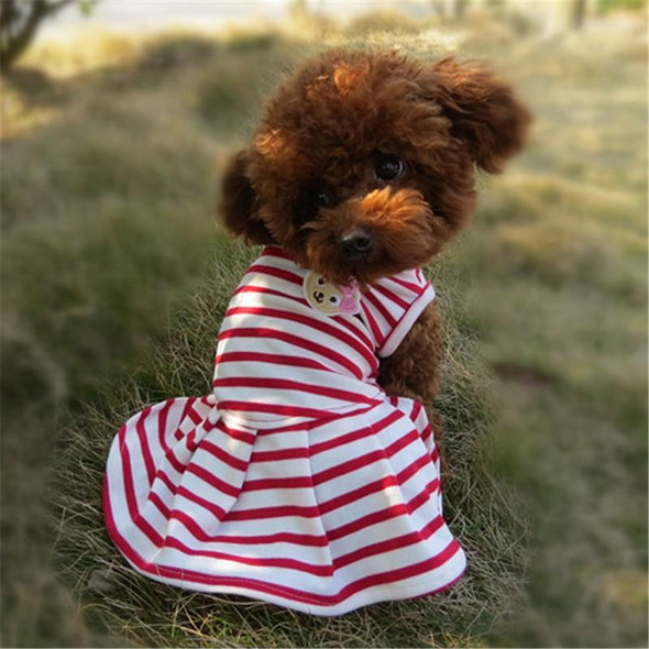 Dogs Dresses Stripe Wedding Princess Skirt