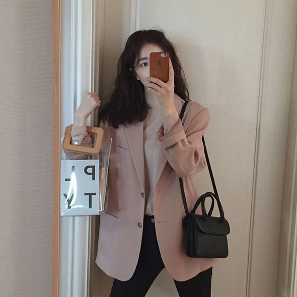 Casual Blazer Jacket Autumn Office Lady Suit Coat