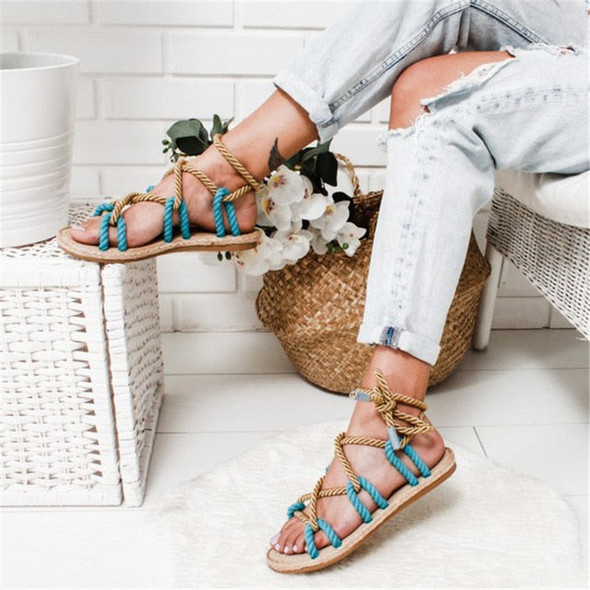 Gladiator Sandals Shoes FlatSweet Flowers Boho Sandals