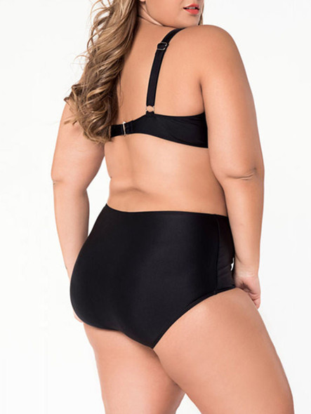 Casual Simple Style Plain Plus Size Swimwear