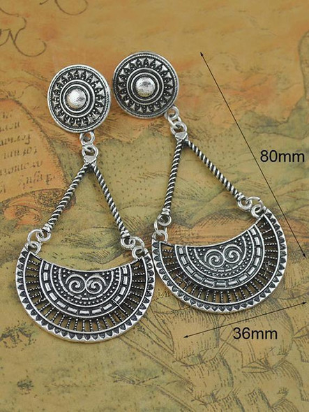Vintage Bohemia Hollow Carving Hollow Earrings