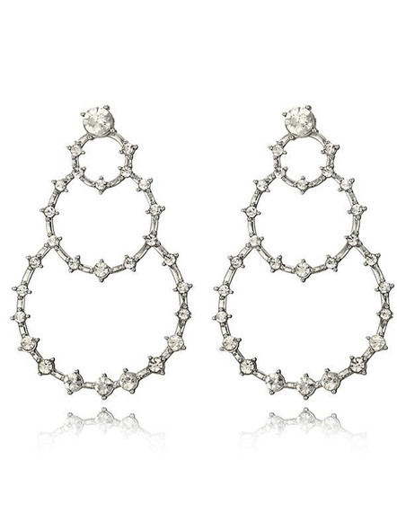 Fashion Bohemia Hollow Water Drop Pattern Earrings