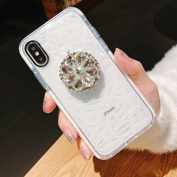 Luxury Crystal Lanyard Clear iPhone Case with Diamond Grip