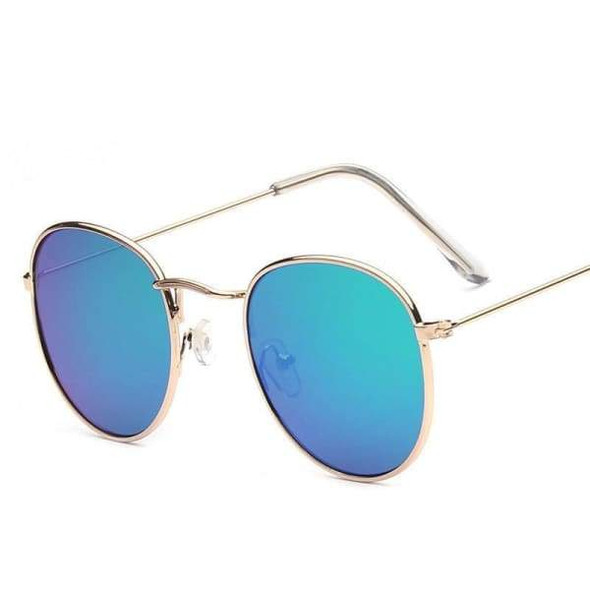 Fashion Metal Mirror Vintage Round Sunglasses