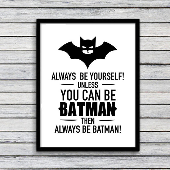 Nordic Posters And Prints Wall Art batman kids room Art Print Wall Pictures For Living Room Kids Room Batman Poster Unframed