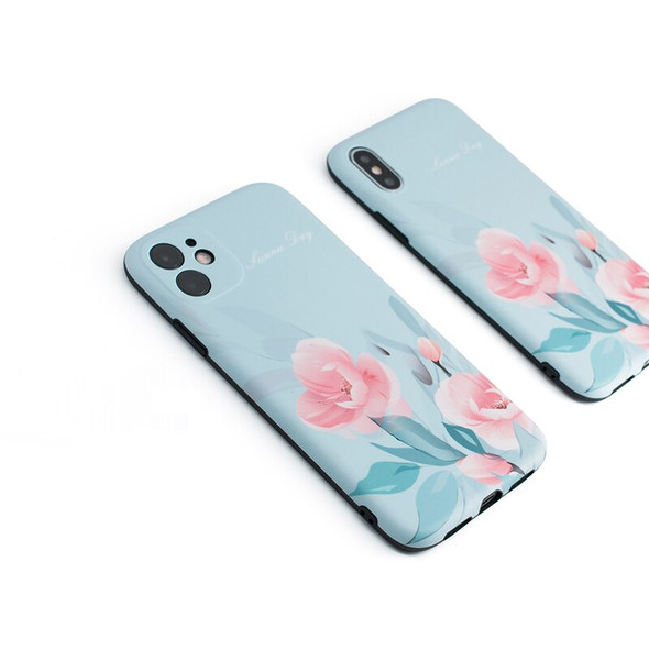 Art Watercolor Flower Phone Case For iPhone Protection Lens Cover