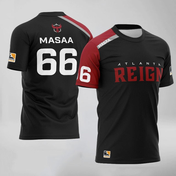 Atlanta Reign OWL E-sports Player Uniform Jersey Team T-shirt