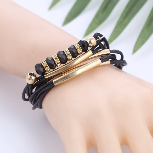 Leather Multilayer Strips Bracelets For Women