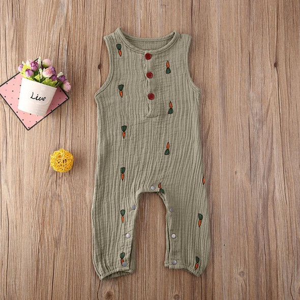 2020 Summer Sleeveless Newborn Baby Girl Boy Clothes COTTON&LINEN Cactus Print Romper Jumpsuit Soft Baby Outfit One Piece