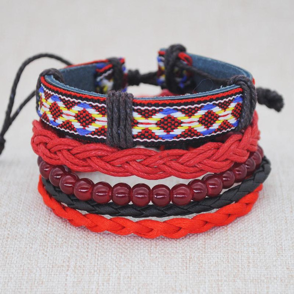 Bohemian Adjustable Handmade Woven Ethnic Multi-Layer Wrap Bangles Bracelets