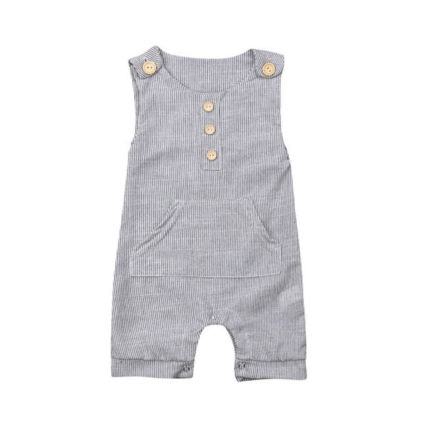 Newborn Baby Boy Girl Outfit Clothes Romper Tops Jumpsuit Shorts Pants One-Piece sleeveness rompers O Neck Striped Jumpsuit