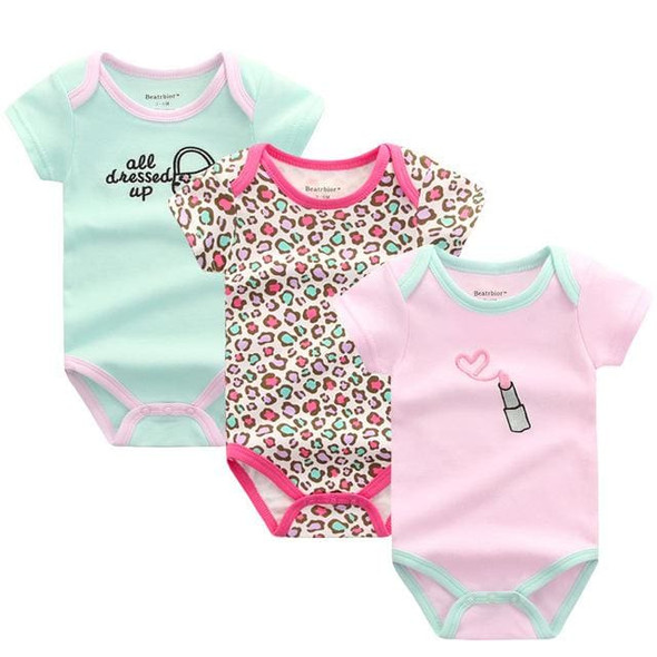 3 pcs/lot Baby Bodysuits Cotton Baby Boy Girl Clothes Next Infant Short Sleeve Jumpsuit Body for