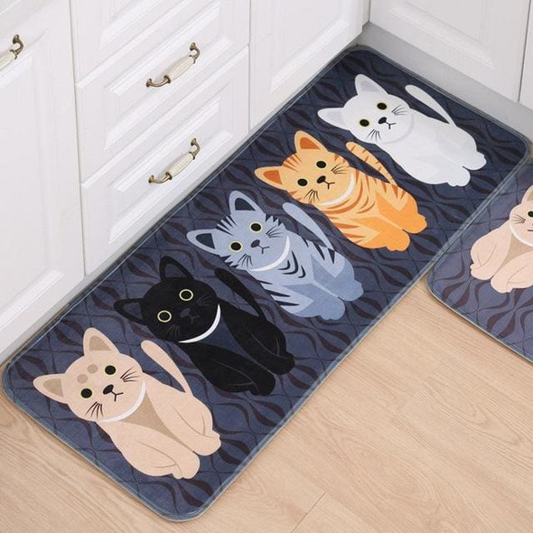 Kawaii Welcome Floor Mats Animal Cat Printed Bathroom Kitchen Carpets Doormats Cat Floor Mat for