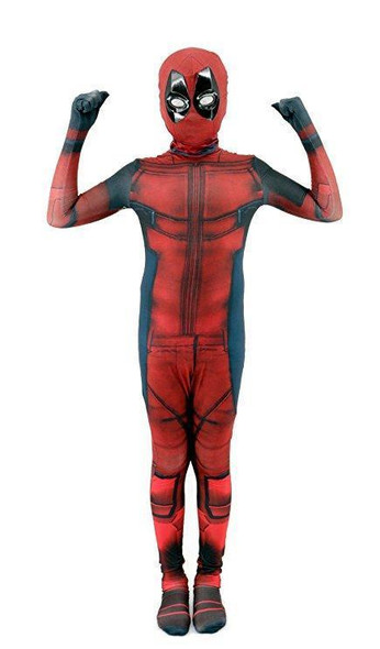 BFJFY Halloween Kids Superhero Deadpool Zentai Cosplay Costumes For Boys