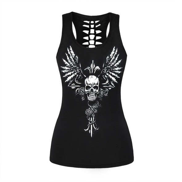 Wild breathable casual skull top