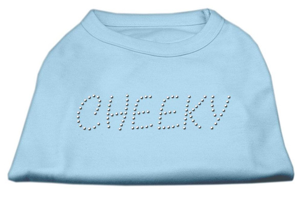 Cheeky Rhinestone Shirt Baby Blue