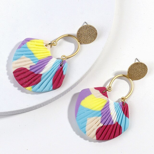 Personilty Handmade Polymer Clay Geometric Earrings For Women Fashion Jewelry Modern Unique Statement Drop Earring Girls