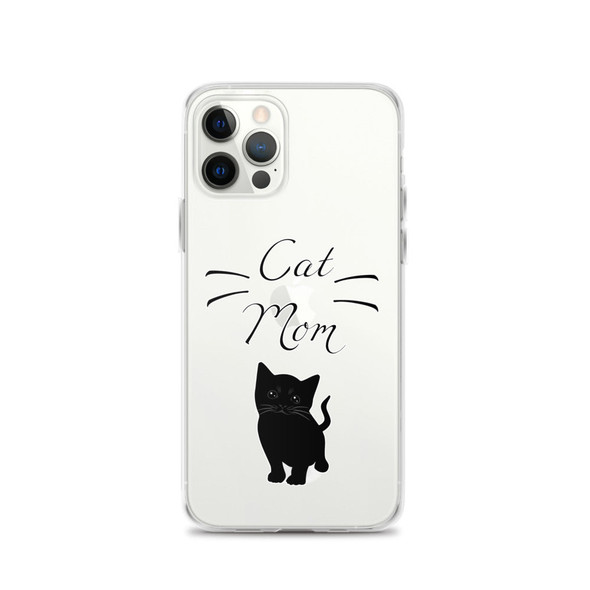 Black Cat Mom iPhone Case