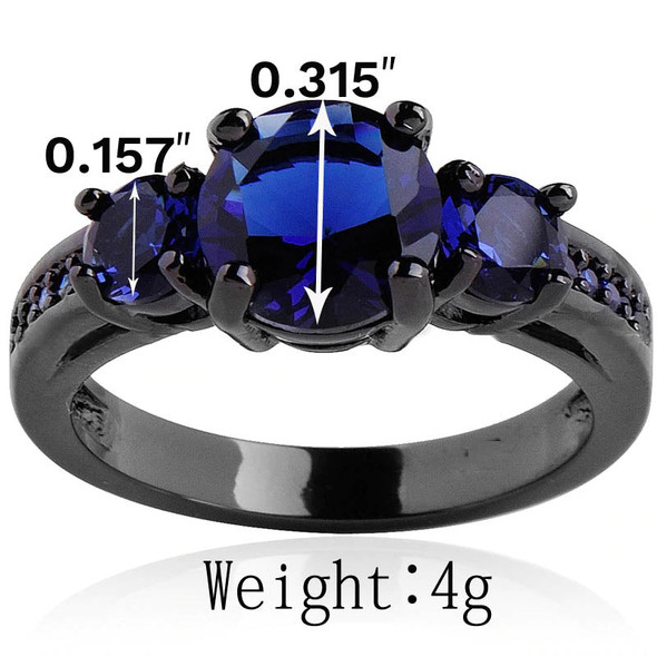 Obsidian Crystal Dark Ring