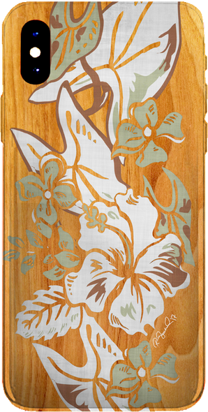 PMC iPhone 8 Case - Hawaiian Tropical in Light Wood