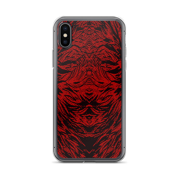 Abstraction Petal in Red Cell Phone Case - Fits iPhone X