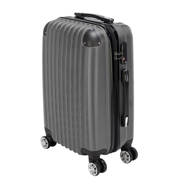 Waterproof Spinner Luggage 20 Inch Gray Travel Business Large Capacity Suitcase Bag Rolling Wheels Luggage