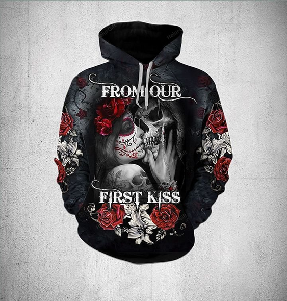 Skull From Our First Kiss 3D Hoodie