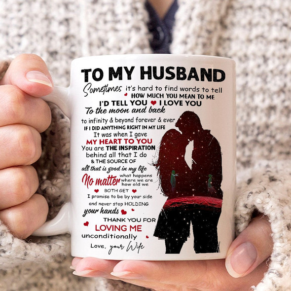 From Wife To Husband Love Couple Meaningful Quote Valentine Gift Mug