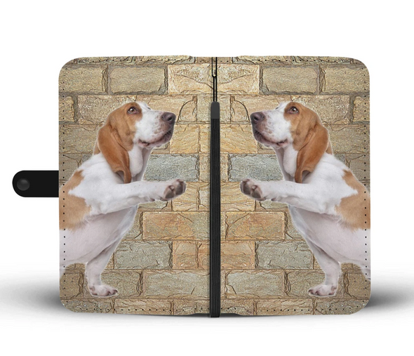 Love Dog Basset Hound Print Wallet Case