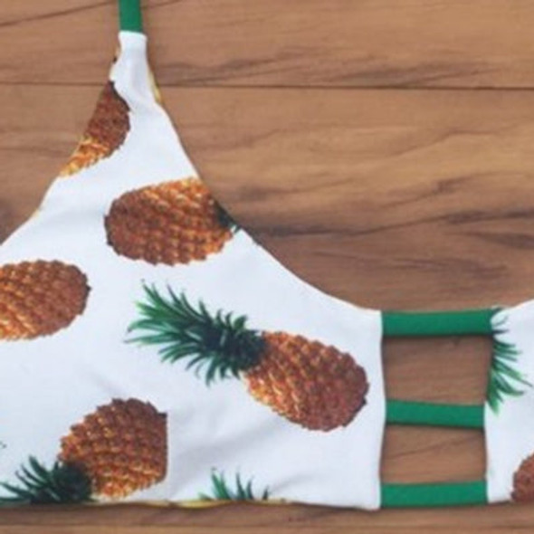 Women's 2 Piece Pineapple Printed Strappy Bikini Set