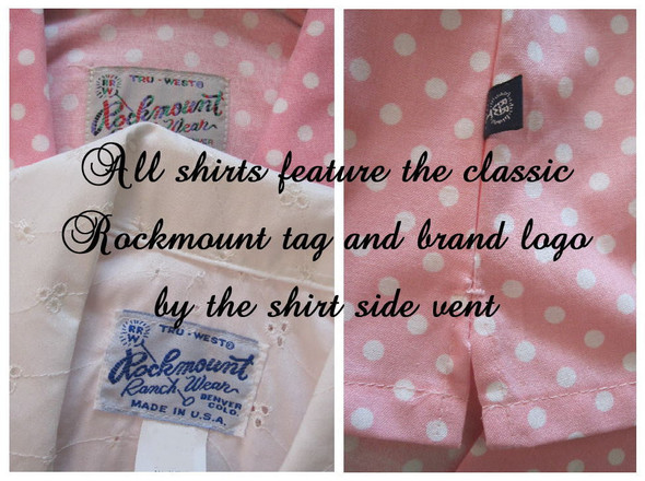 Pink Gingham Original 50's Style Rockmount Ranchwear Western Shirt Top Blouse L