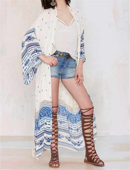 Printed Women Summer Beach Wear Bikini Wrap Dress