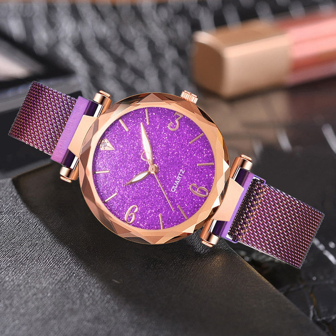 Luxury Magnetic Starry Sky Lady Wrist Watch