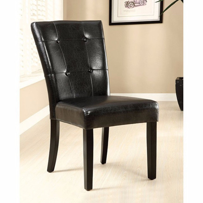 Marion I Contemporary Marion Side Chair, Expresso Finish, Set Of 2