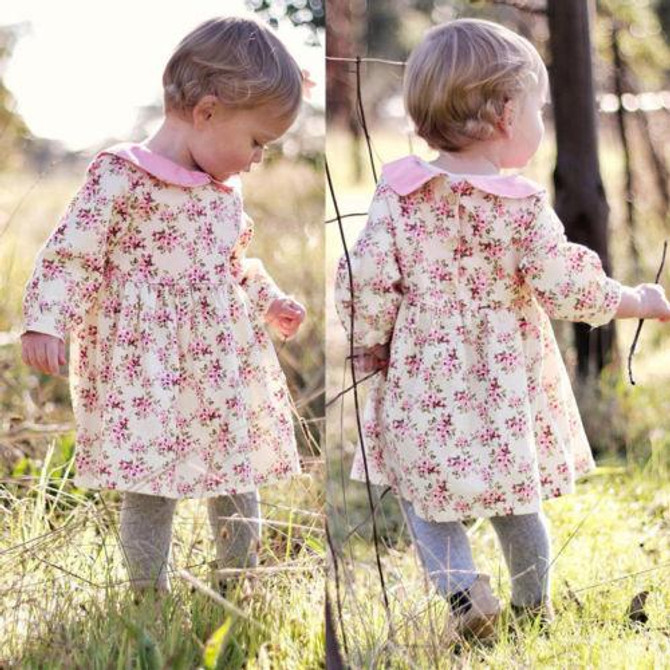 Cute Kid Infant Baby Girls Clothing Dress Sleeve Flower Cute Tutu Mini Dresses Floral Outfit Dress Girl Clothes